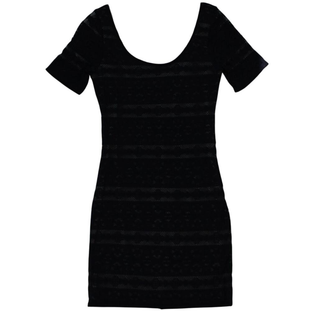 Abercrombie & Fitch Navy Lace Bodycon Mini Dress Gray Lining Size M